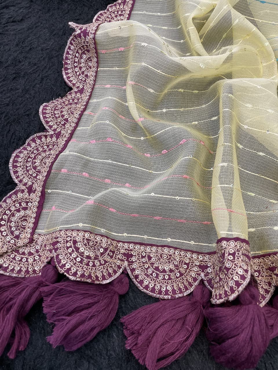 New Lounching in Tussue Silk saree - Image 10