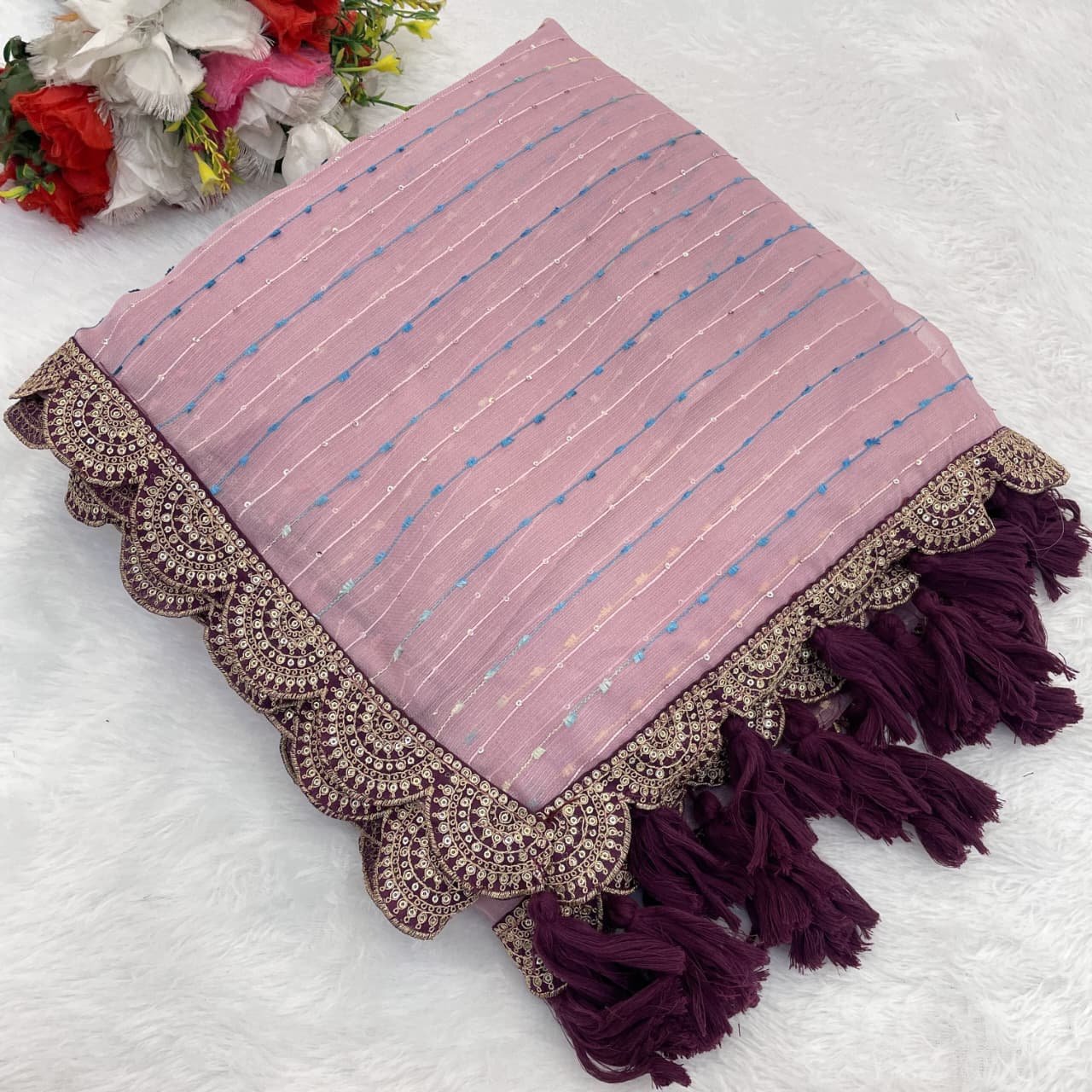 New Lounching in Tussue Silk saree - Image 5