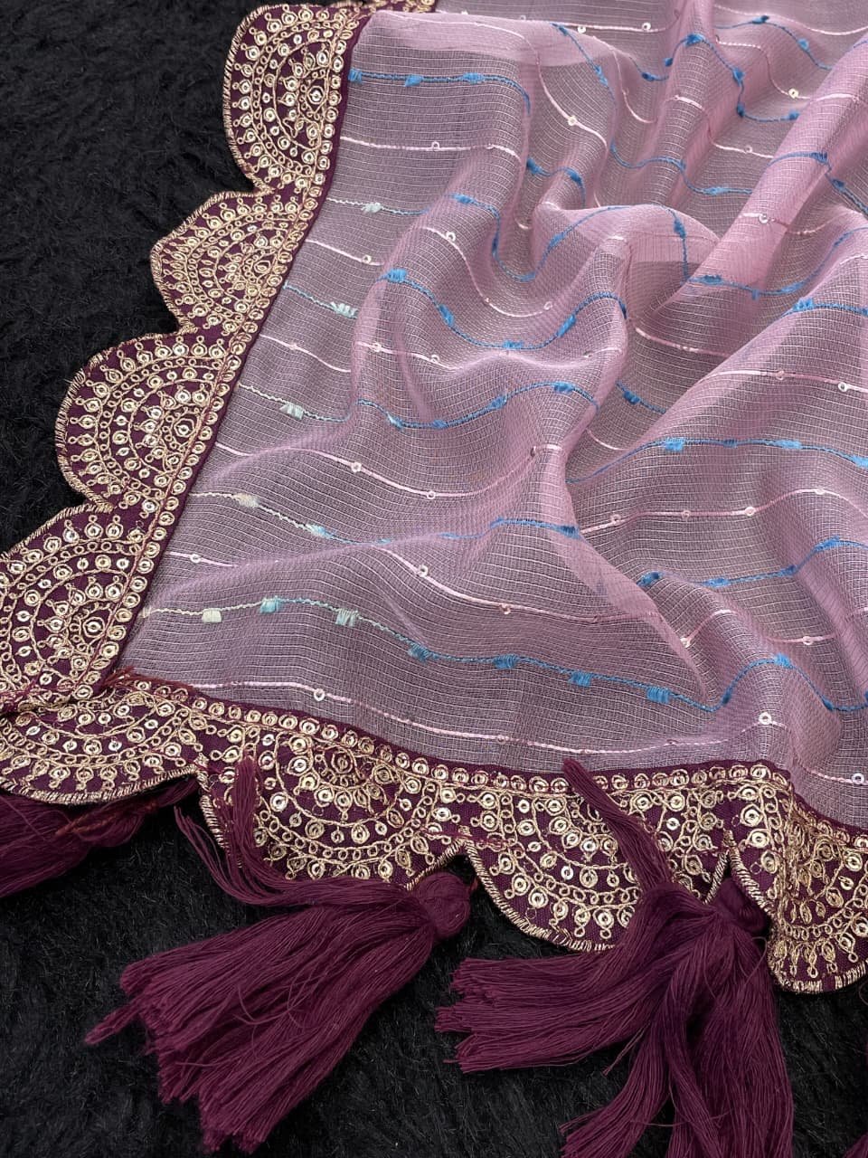 New Lounching in Tussue Silk saree - Image 4