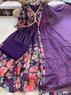 Alternative view of Premium Chinon  Alia Cut Suit Set 💖