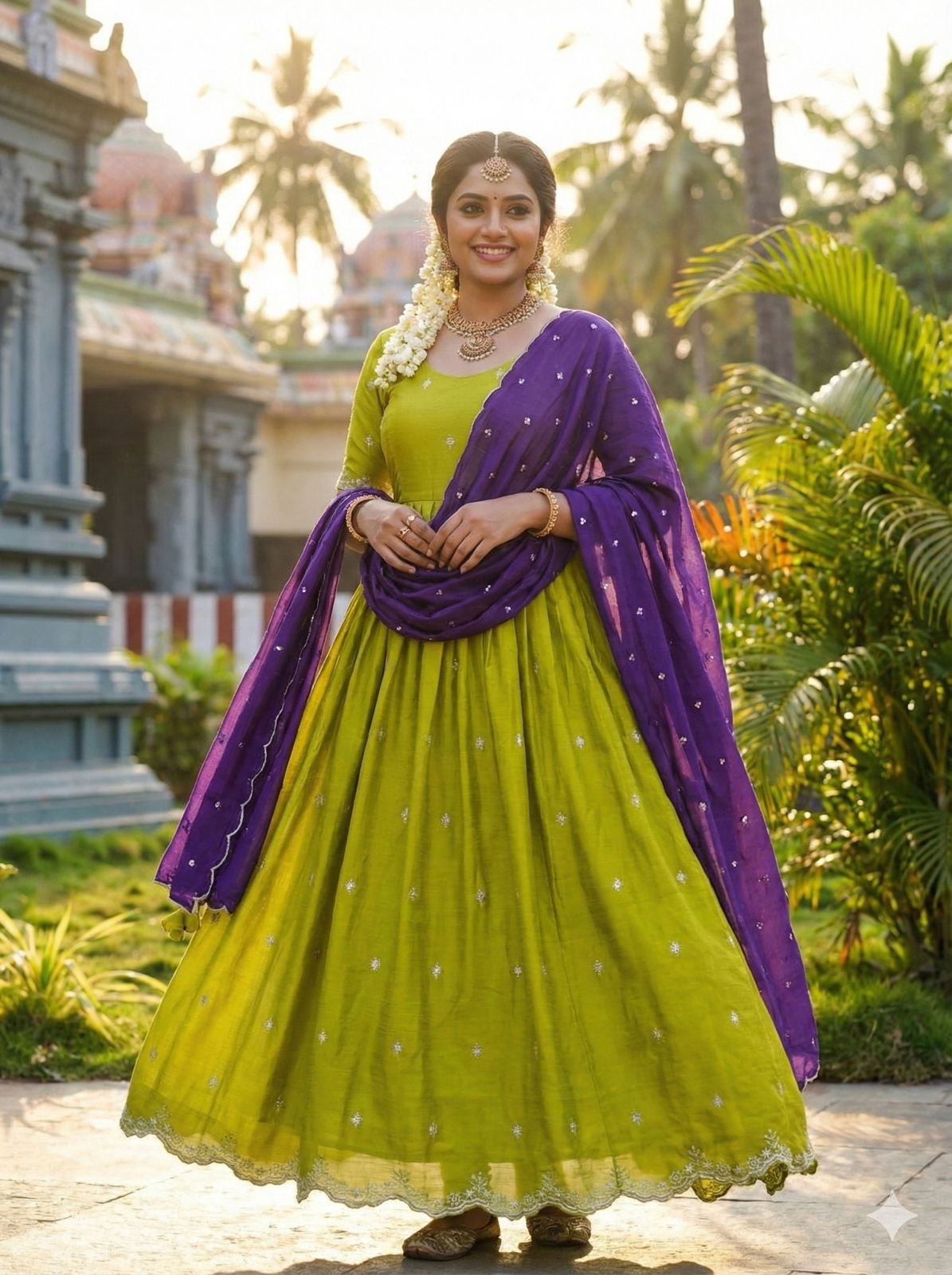 NEON PURPLE ANARKALI