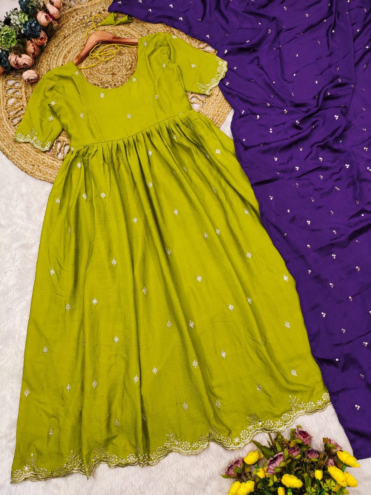 NEON PURPLE ANARKALI - Image 2
