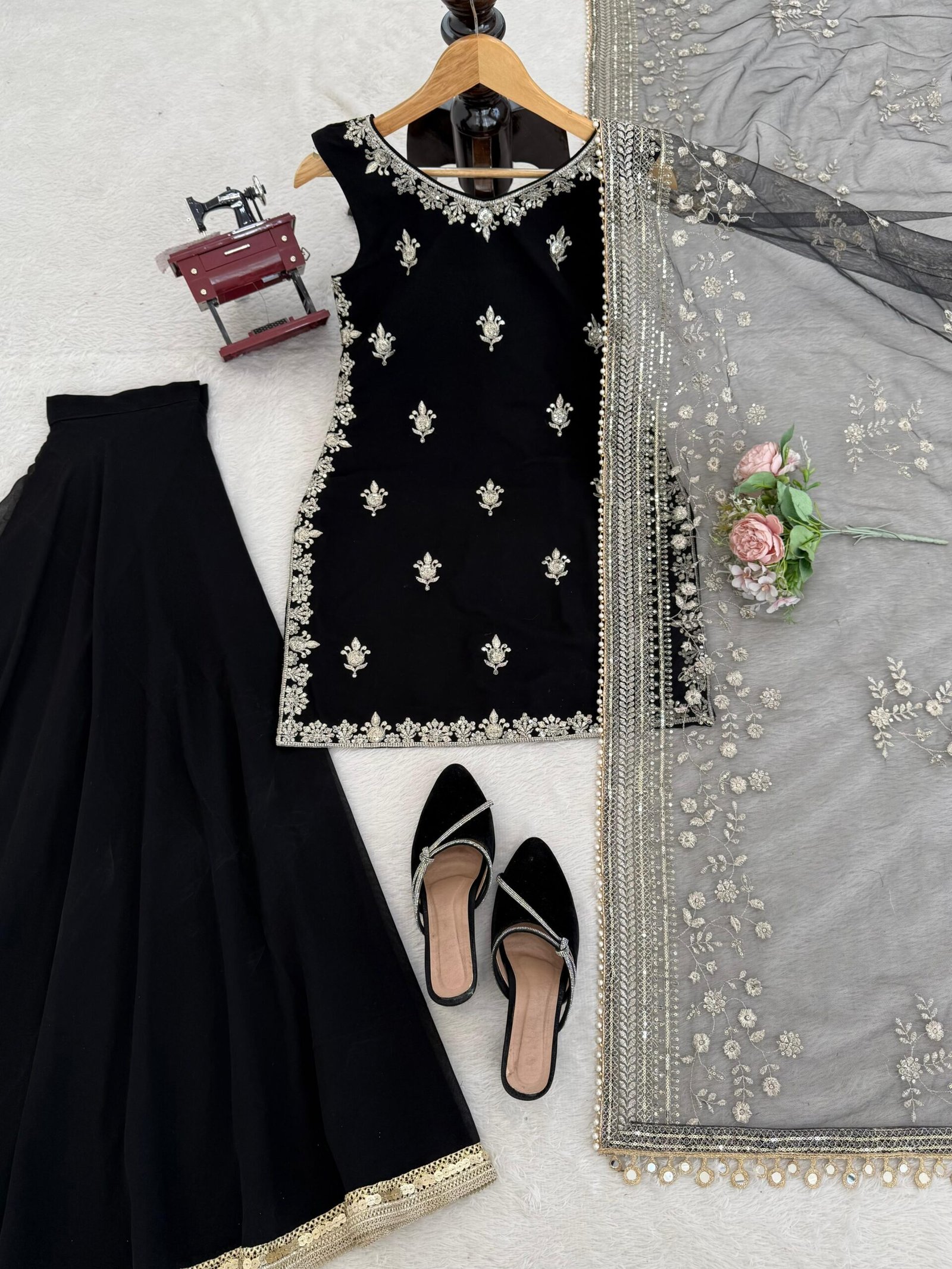 Designer Palzoo Set – Elegant Ethnic Wear Crafted in Classy Tones with Premium Fabric & Detailing - Image 2