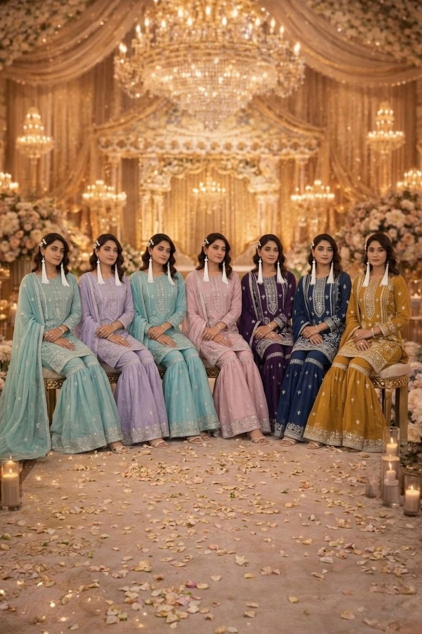 HEAVY NYLON ORGANZA with Embroidery Work + REAL HAND MIRROR WORK