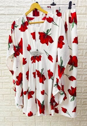 Alternative view of EXQUISITE BEAUTIFUL IMPORTED BROACH STYLE KAFTAN CO-ORDS ✨