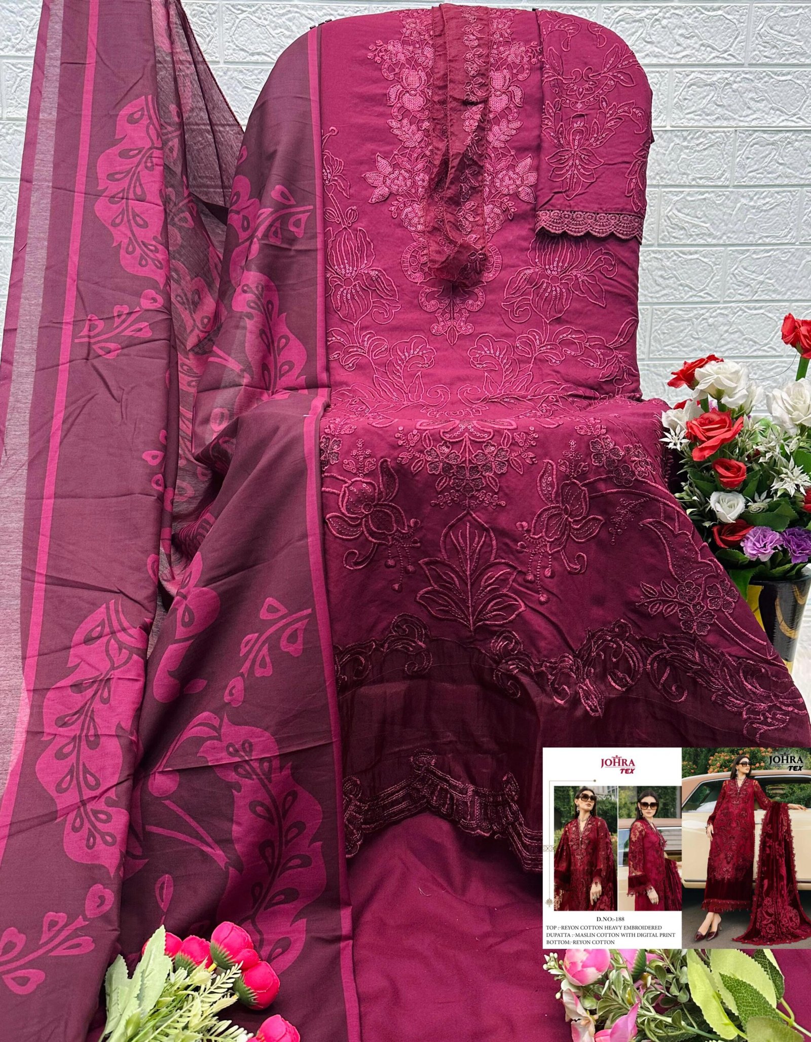 D NO :- JT-188 RAYYON COLLECTION - Image 2