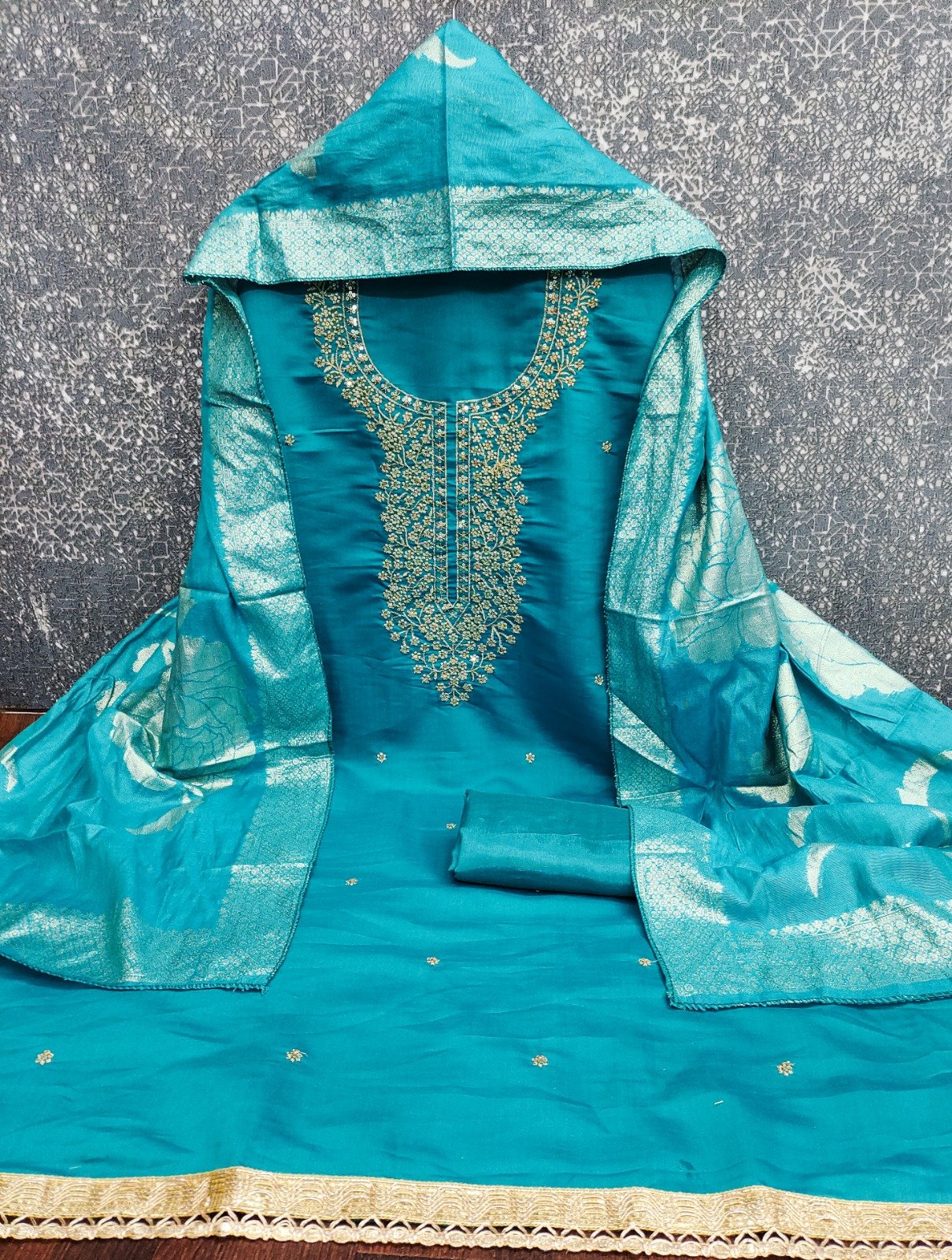 Top Fabric :- * ROMAN SILK WORK(1.9)* - Image 4