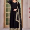 Real Modeling Short Georgette Anarkali Gown Which Is Beautiful Round Nack With decorated With Embroidery is absolutely perfect for your upcoming occasions, it is very easy breezy and comfortable.