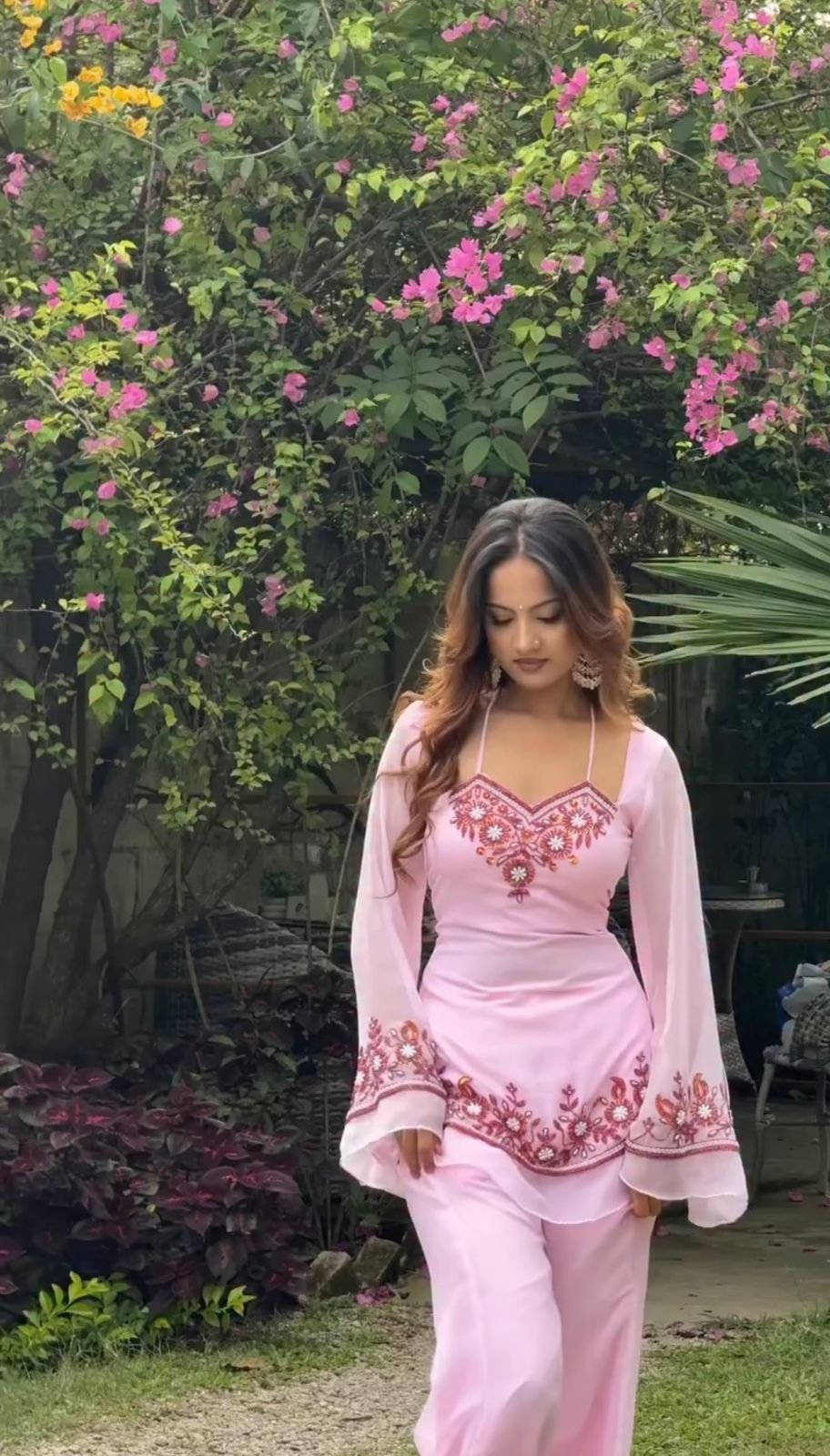 Presenting New Designer Collection In Heavy Faux Georgette Silk Top-Bottom And Dupatta Set Fully Stitched Ready To Wear