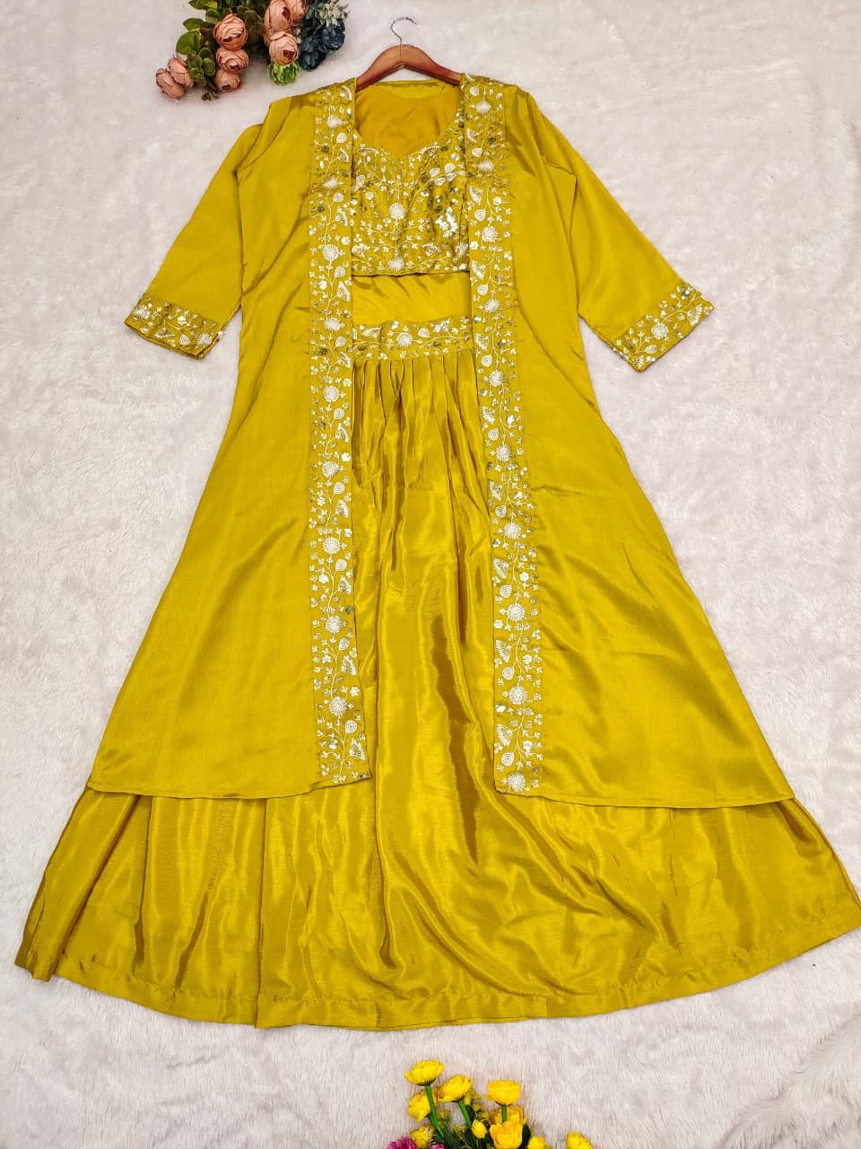 Bring out your festive glam with this premium *Chinnon Silk Collection* – stylish, comfortable & budget-friendly!