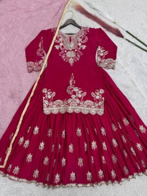 Alternative view of UPCOMING NEW READY TO WEAR COLLECTION 3 PIECE FANCY KURTI WITH BEAUTIFUL FLAIRED PLAZZO AND DUPATTA