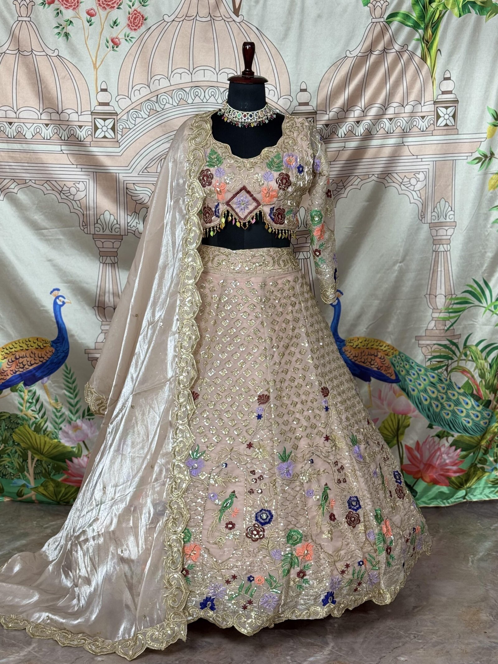 AK Launching 4 meter flared Jimmy Chu Fabric Lehenga, Exceptional Quality with Can-Can and Canvas Layers, A Perfect Fusion of Glamour and Comfort - Image 2