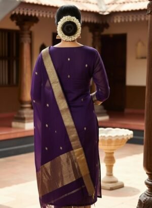Alternative view of This Premium Kurti Dupatta made from Kanchi Cotton fabric with Jacquard Weaving Jari With Weaving Dupatta