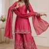 Heavy Simmr Silk With 5mm Sequence Embroidery Work With Full Sleeve With