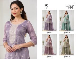 Fancy Gold Crush with Heavy Embroidery Work With 3mm Sequence