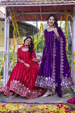 AK Creation is Launching New Festival Long Gown & Duptta