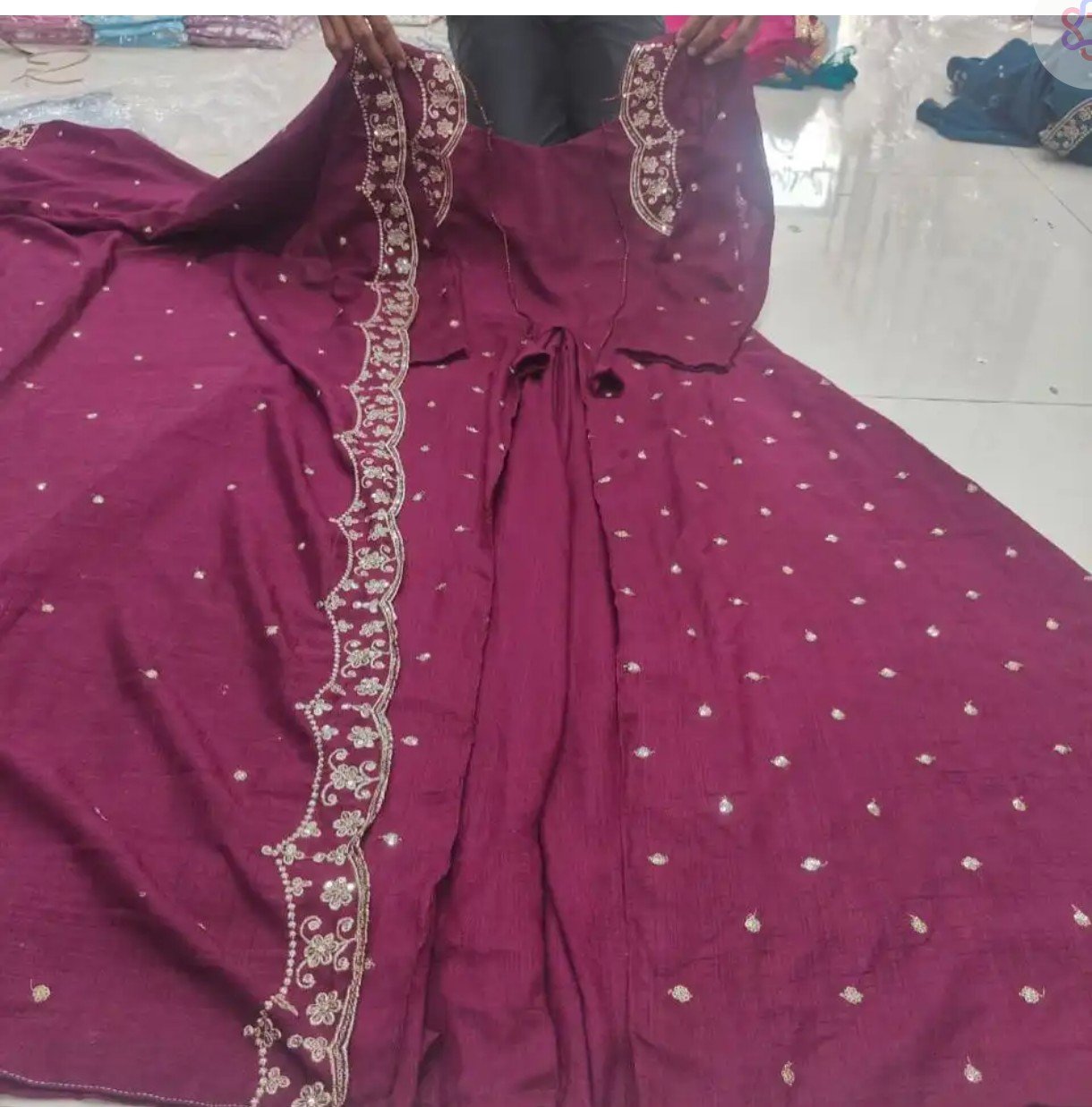 Dazzle In This Exquisite Georgette anarkali, Adorned With Intricate Embroidery That Adds A Touch Of Elegance To Any Festive Occasion Twirl With Grace And Let The Vibrant Colors Come Alive! Perfect For Celebrating Joyous Moments And Creating Unforgettable Memories. Get Ready To Steal The Spotlight! - Image 3