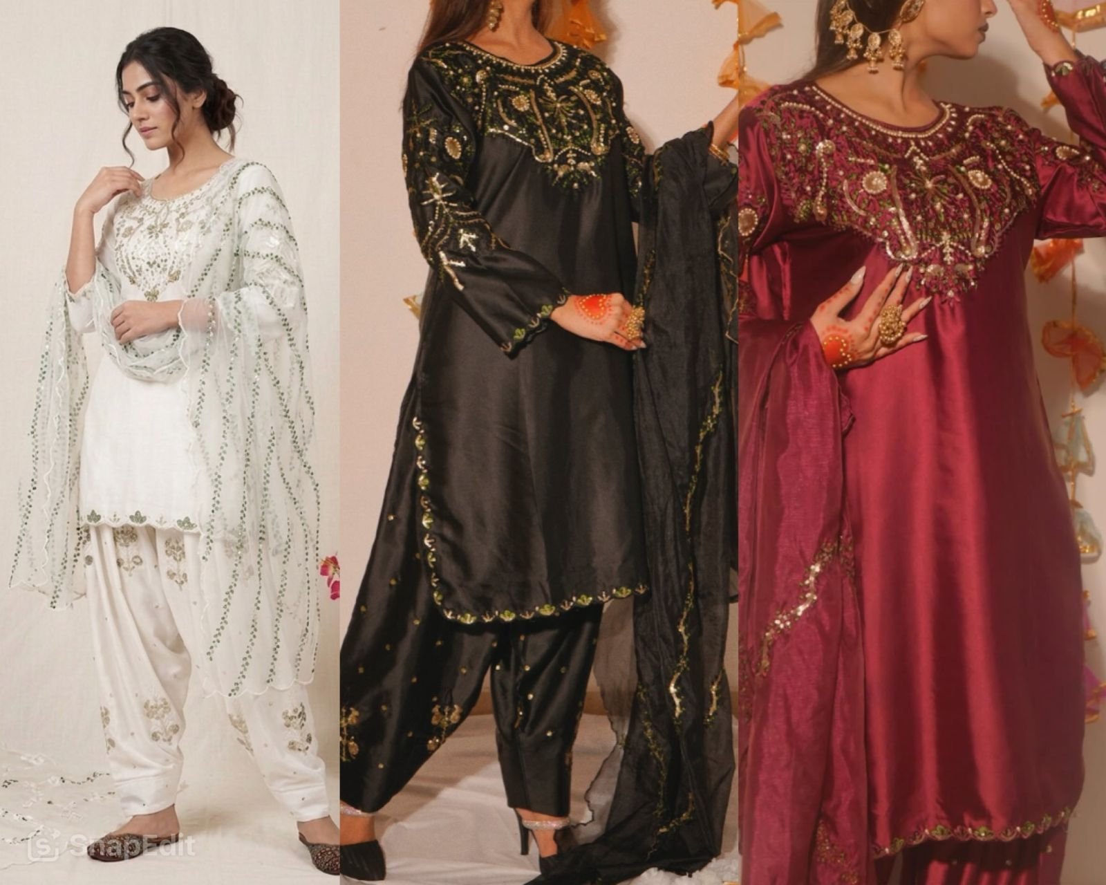 Đěsigner Party Wear Look Top With Farshi Salwar (AK-1279)