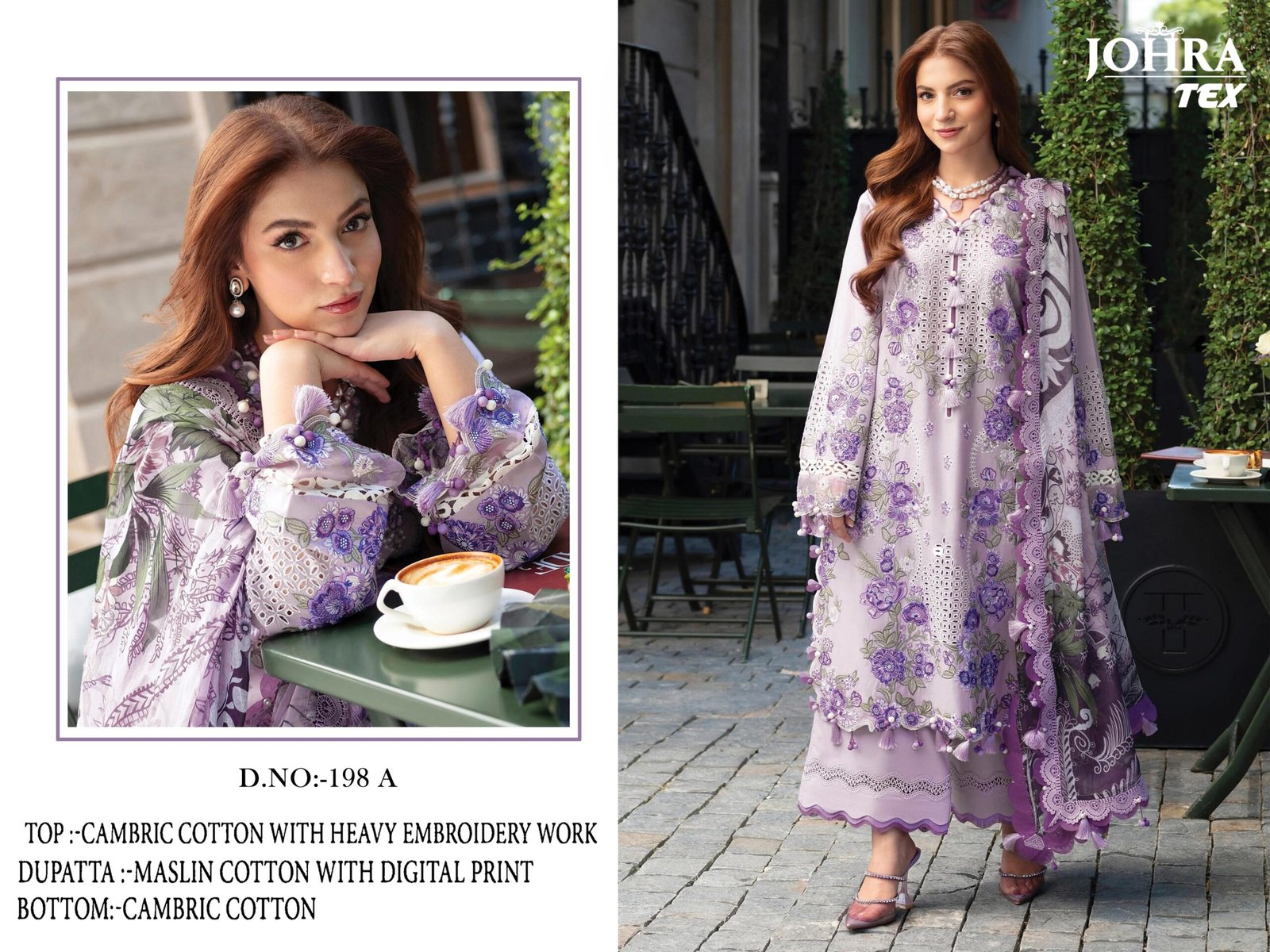 CAMBRIC COTTON WITH HEAVY EMBROIDERY WORK