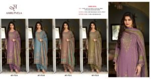 Design number :- AT-173 (ABCD)  Top Pure viscous Maslin digital print with aari and hand work