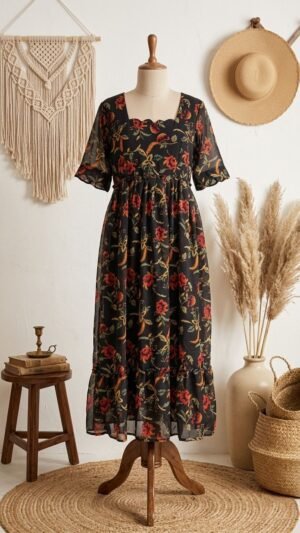 Here's Presenting you a fresh and perfect summer look maxi with beautiful  Print