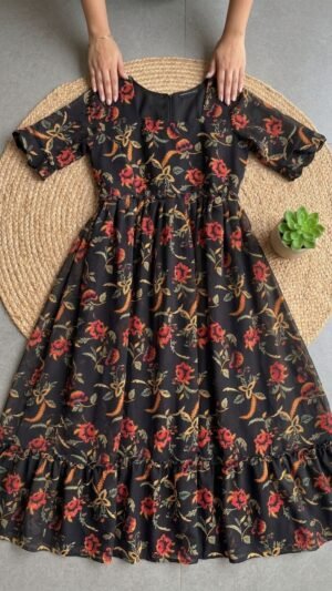 Alternative view of Here's Presenting you a fresh and perfect summer look maxi with beautiful  Print