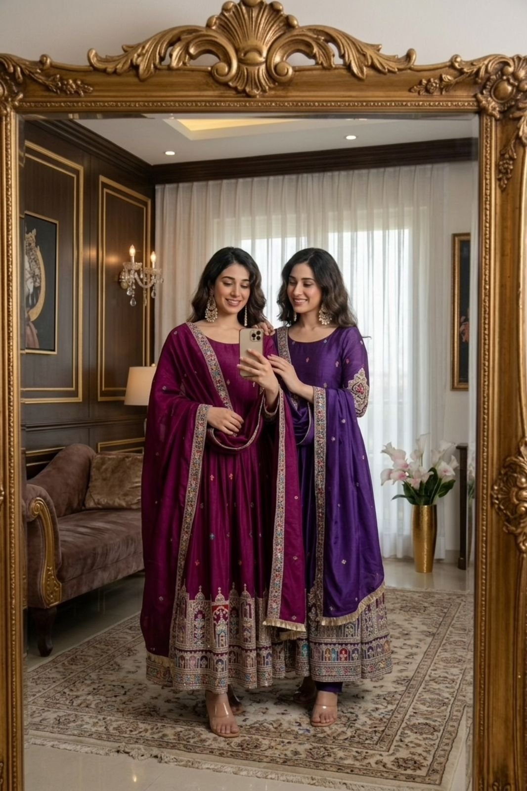 New real modeling Gown -Pent Dupatta Set Fully Stitched AK-8061