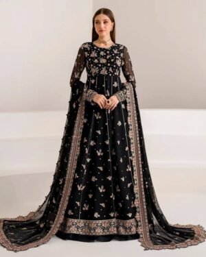 GOWN :HEAVY GEORGETTE WITH SEQUENCE & THREAD EMBROIDERY WORK WITH 3 MTR FLAIR