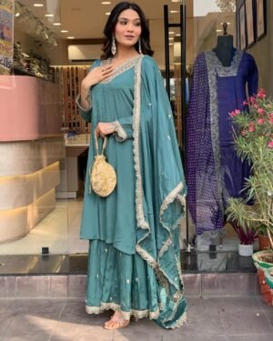 NEW Launching Designer Party Wear Look Collection Heavy Chinon Silk