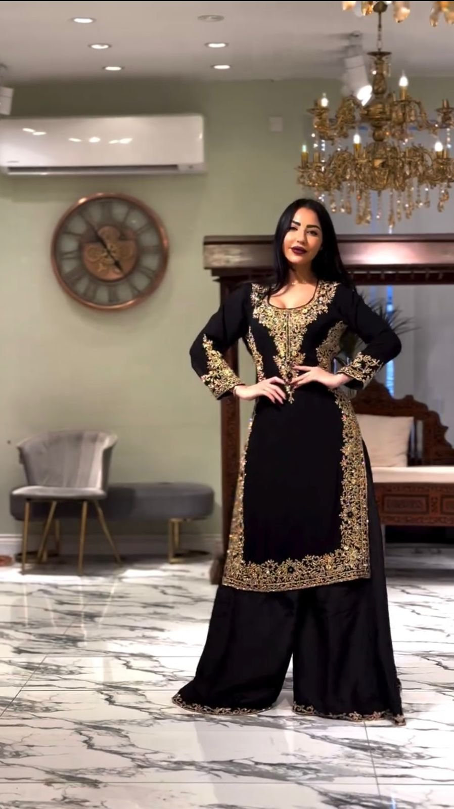 Designer Palzoo Set – Elegant Ethnic Wear Crafted in Classy Tones with Premium Fabric & Detailing Style Code:- AK1599