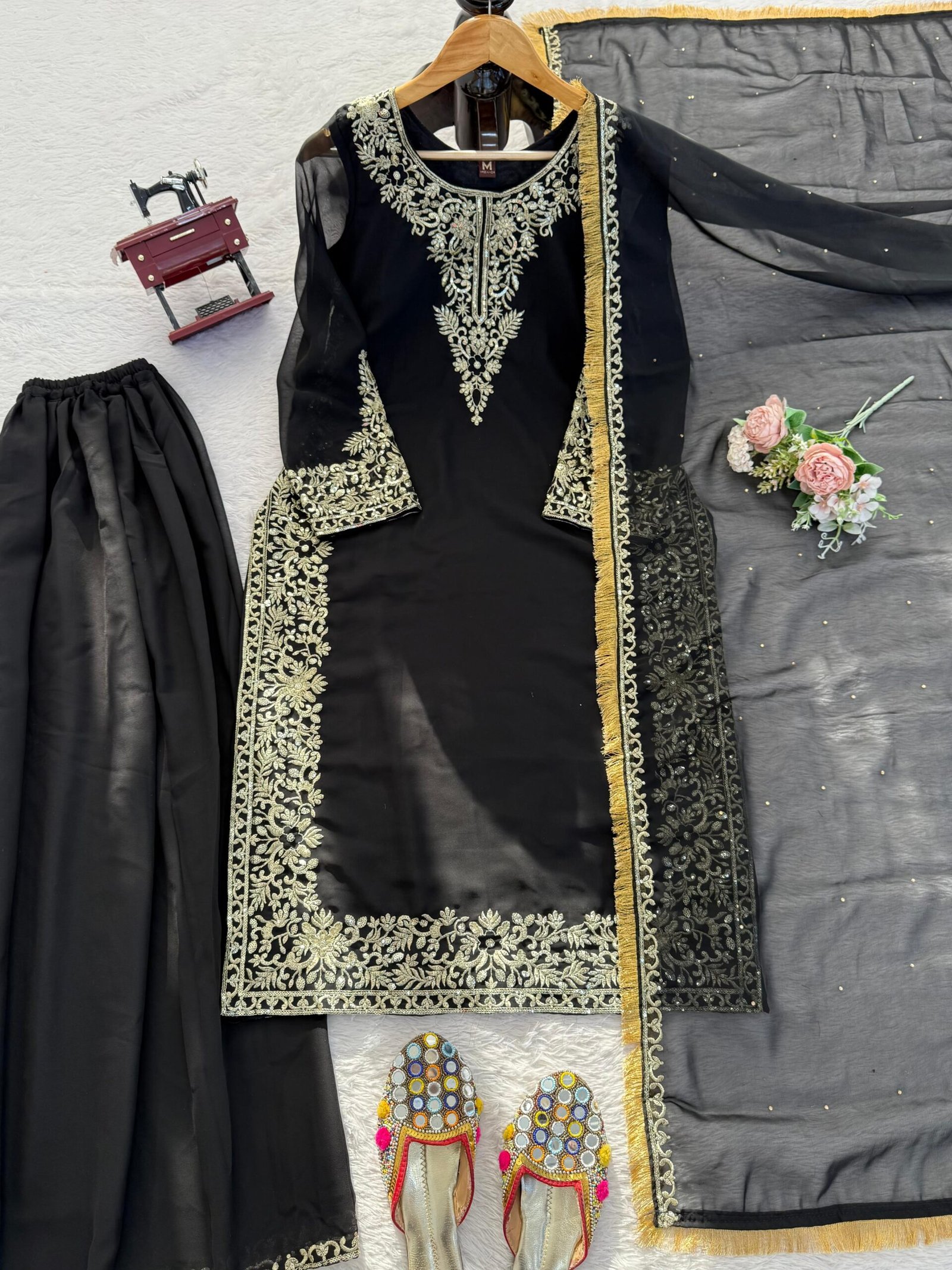 Designer Palzoo Set – Elegant Ethnic Wear Crafted in Classy Tones with Premium Fabric & Detailing Style Code:- AK1599 - Image 2