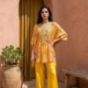 STITCHED Designer Heavy Crepe kaftan Palazzo Set