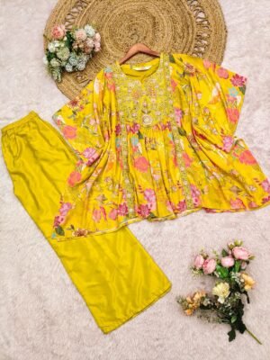 Alternative view of STITCHED Designer Heavy Crepe kaftan Palazzo Set