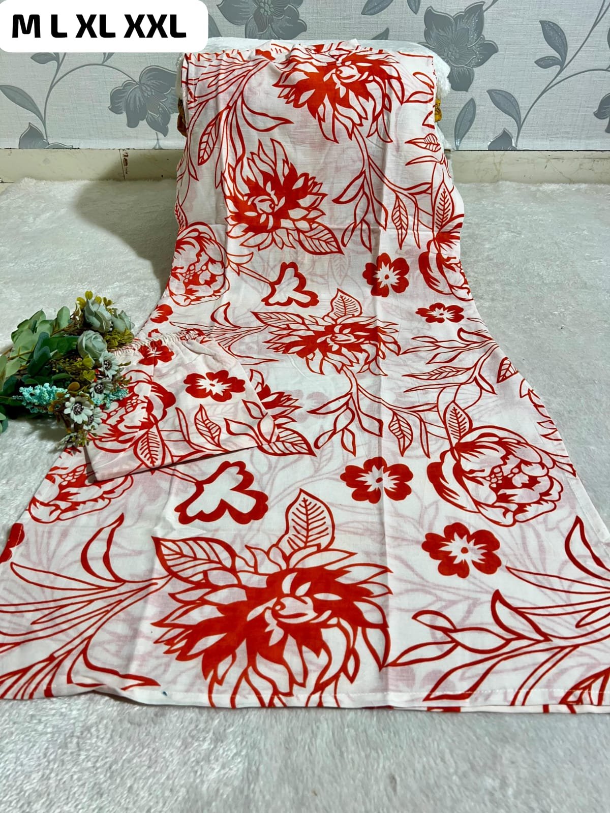 Premium Fine Cotton kurti With Cotton STITCHED Pant setLaunching designer Co-ord set in Straight pattern paried with Ankle length Cotton Pant - Image 2