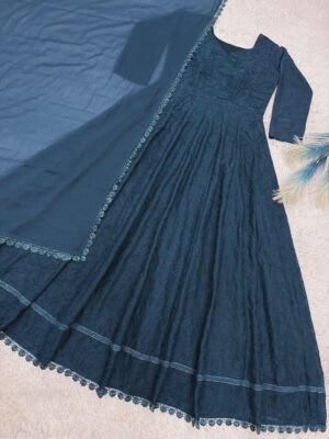 Alternative view of stitched PRESENTING 2 PIECE STYLISH GOWN WITH BEAUTIFUL DUPATTA AK-1061