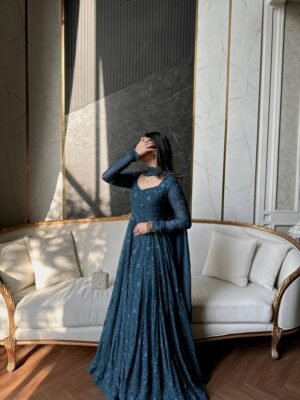 stitched PRESENTING 2 PIECE STYLISH GOWN WITH BEAUTIFUL DUPATTA AK-1061