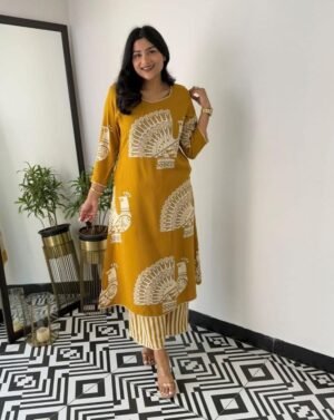 Alternative view of STITCHED SUMMAR DHAMAKA DESINER COLLECTION Enjoy your Summer with our amazing kurti Pant set. Stylish kurti set for this Summer which gives you a cool n stylish look