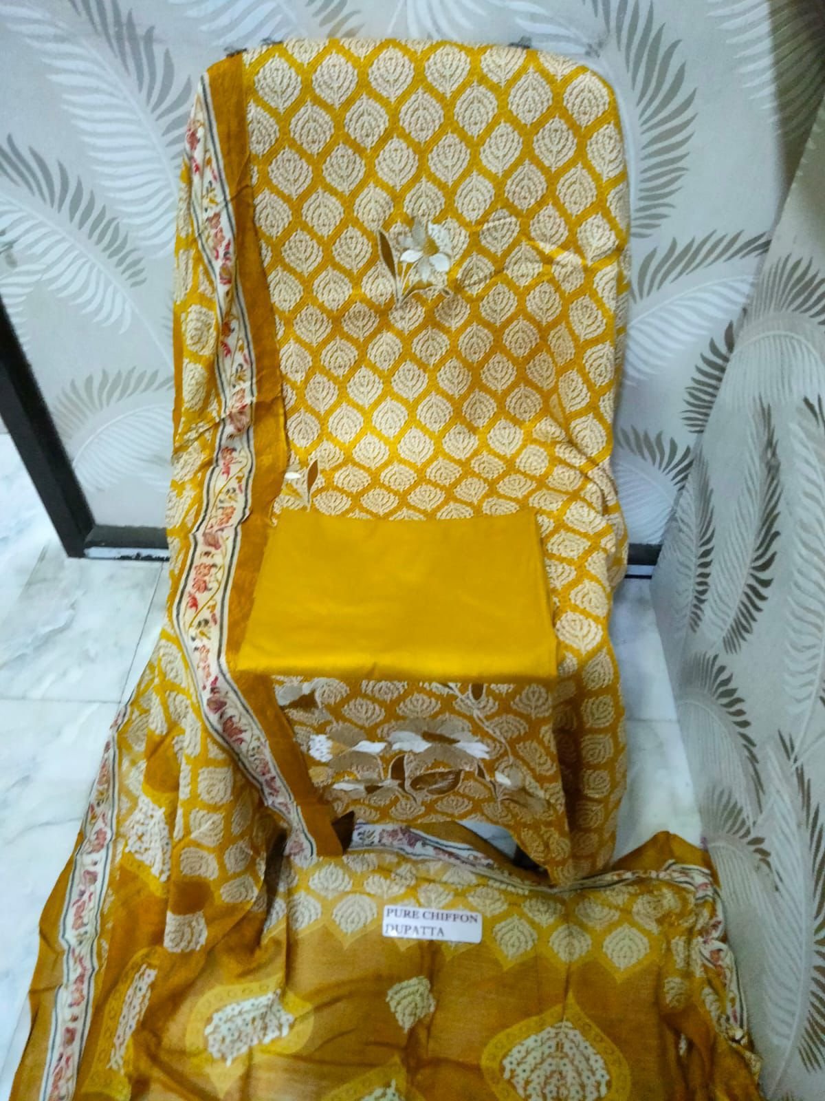 unstitched SOFT LAWN FULL EMBROIDERED WORK SHIRT) PURE BAMBER CHIFFON DUPATTA PRINTED COTTON SOFT TROUSERS