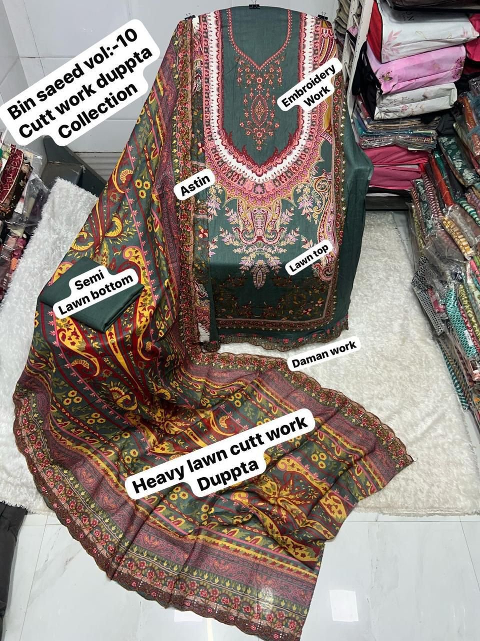 unstitched Mix all CATALOGUE DESIGN DUPPTA cutwork Work Collection 2025 - Image 4