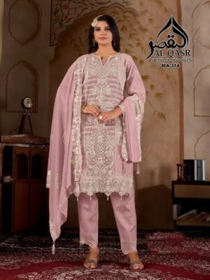 stitched HEAVY CRUNCHY WITH EMBROIDERY WORK AND HAND-KHATLI WORK LATKAN BEAUTIFUL WEDDING SEASON SPECIAL ARTICLE AK-QASR D. NO AK- 314