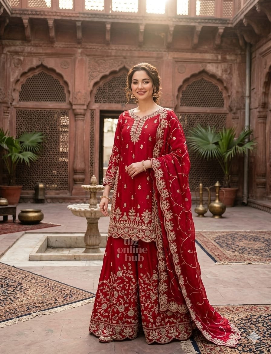 stitched PREMIUM DESIGNER READYMADE TOP PLAZZO COLLECTIONS Launching New Đěsigner Party Wear Look Pur GMY SILK Top Plazzo & Dupatta Set Code:-AK1141 - Image 3