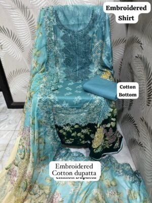 Alternative view of unstitched EMBROID pakistani style dress Collection