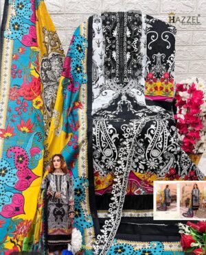 Alternative view of unstitched SUPER HIT DEMANDED CATLOG HAZZEL®️ is happy to announce the launch of NEW LUXURY LAWN.