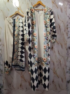 Alternative view of STITCHED IMPORTED PREMIUM STYLISH CORDSETS WID DUPP  FABRIC-BSY IMPORTED  Classy digi print in full cord