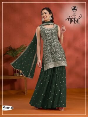 Alternative view of UNSTITCHED PAVITRA GROUP DESIGN NO : 2101