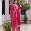 stitched SHIVAM COLLECTION PRESENT  WOMEN'S PURE VISCOSE CHANDERI KURTA SETS   SC37