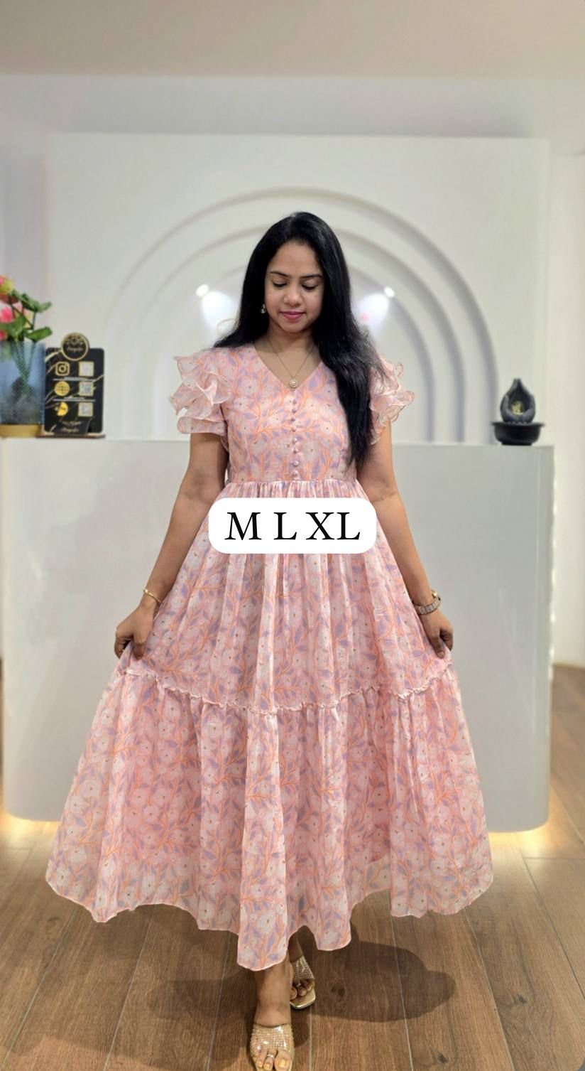 stitched BEAUTIFUL VACATION SPECIAL COLLECTION Plan your holidays in style Elevate your style with the beautiful Georgette Maxi Dress, a chic and contemporary piece crafted from luxurious georgette fabric. Its flattering silhouette and subtle flare accentuate your curves while adding a touch of sophistication to any occasion. - Image 7