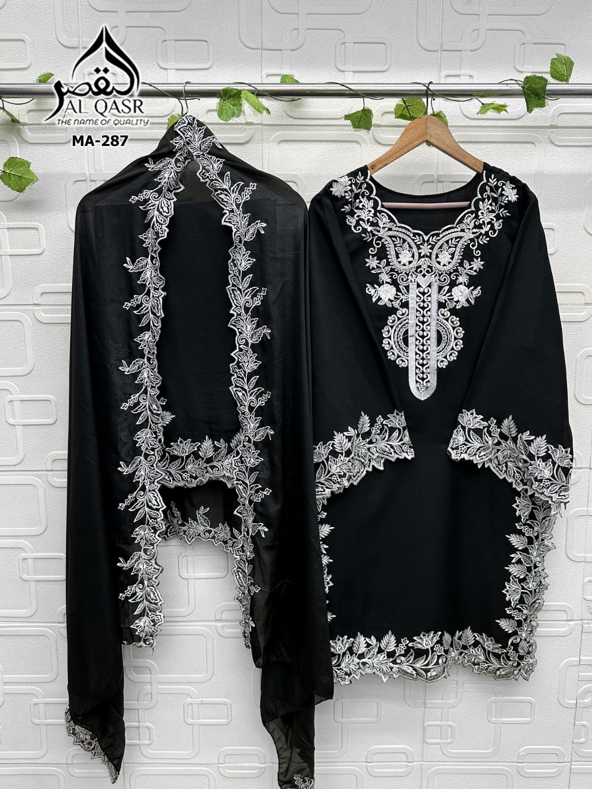 stitched HEAVY STAR GEORGETTE WITH EMBROIDERY CUT WORK AND FULL HANDWORK KHATLIWORK - Image 6