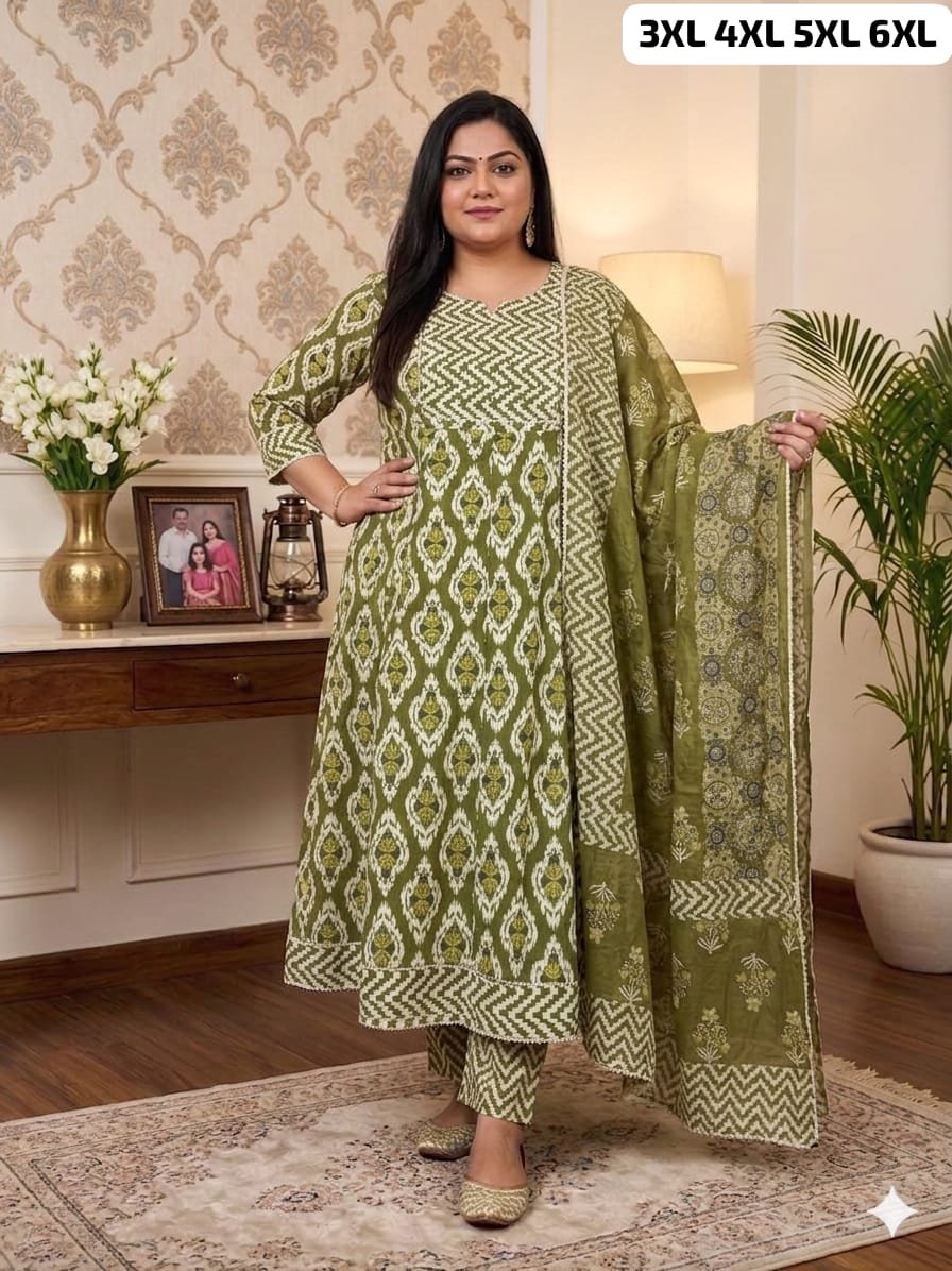 stitched #WEAR IT LOVE IT SHARE IT# PURE COTTON ANARKALI KURTI WITH PENT WITH DUPPATA - Image 5