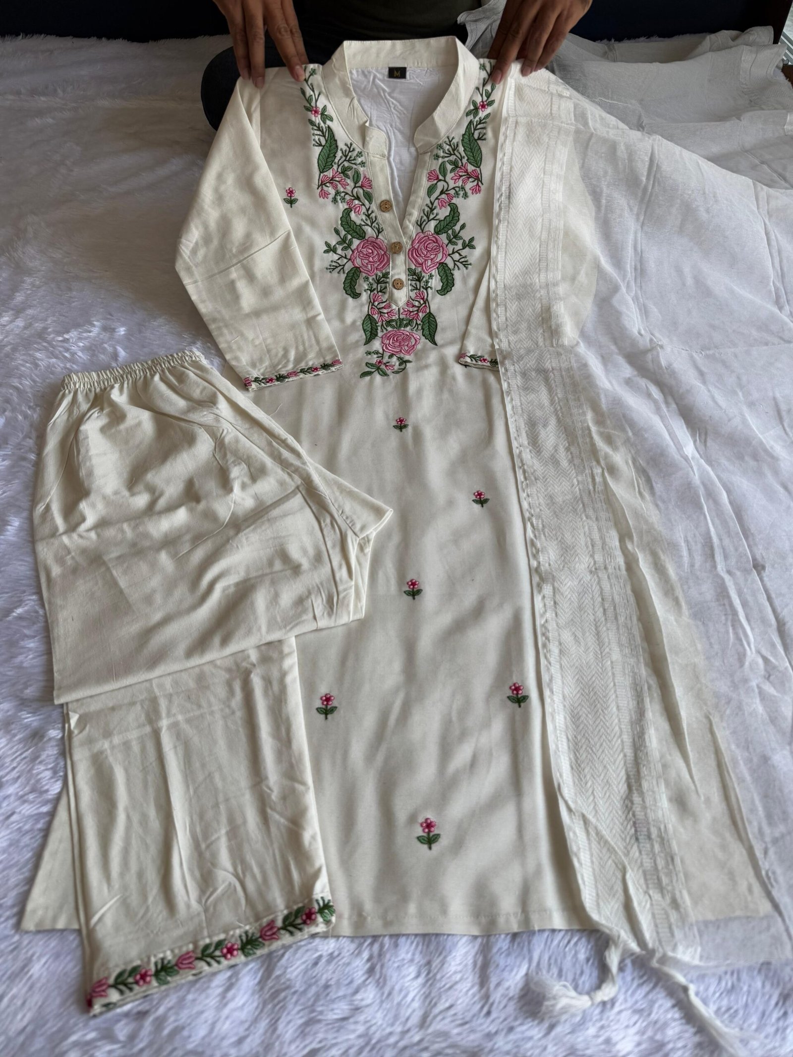stitched kurti NEW LAUNCHING New Designers Kurti Pent Dupatta Set - Image 2